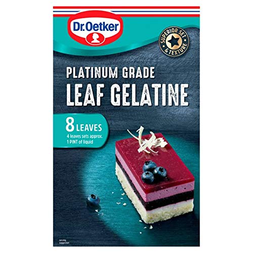 Dr. Oetker Platinum Grade Leaf Gelatine (13 g) - Pack of 8 Leaves