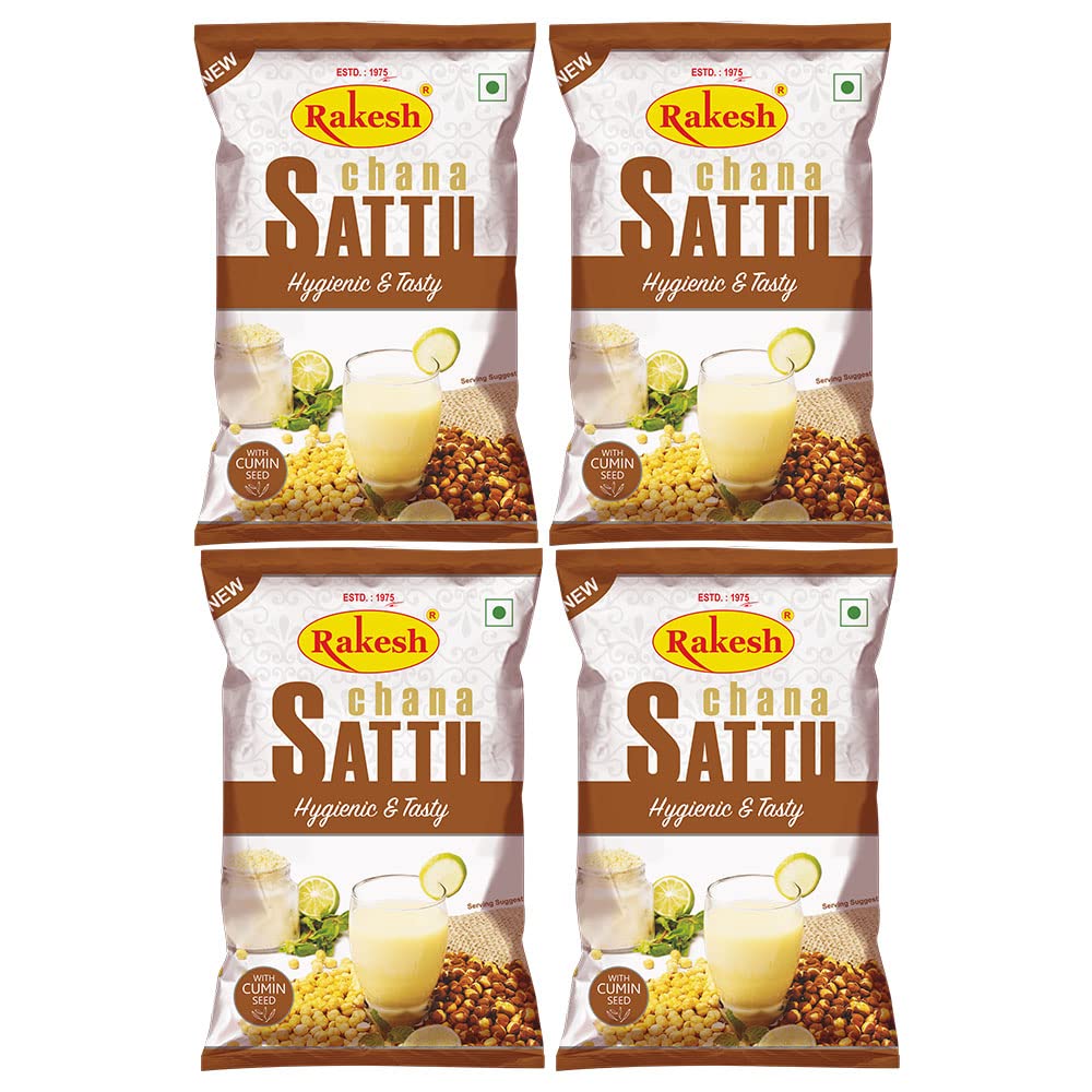 Rakesh Group Hygenic & Tasty, Chana Sattu, 500G Pack, Rakesh Roasted Gram Flour Chana Sattus(4 Pcs)