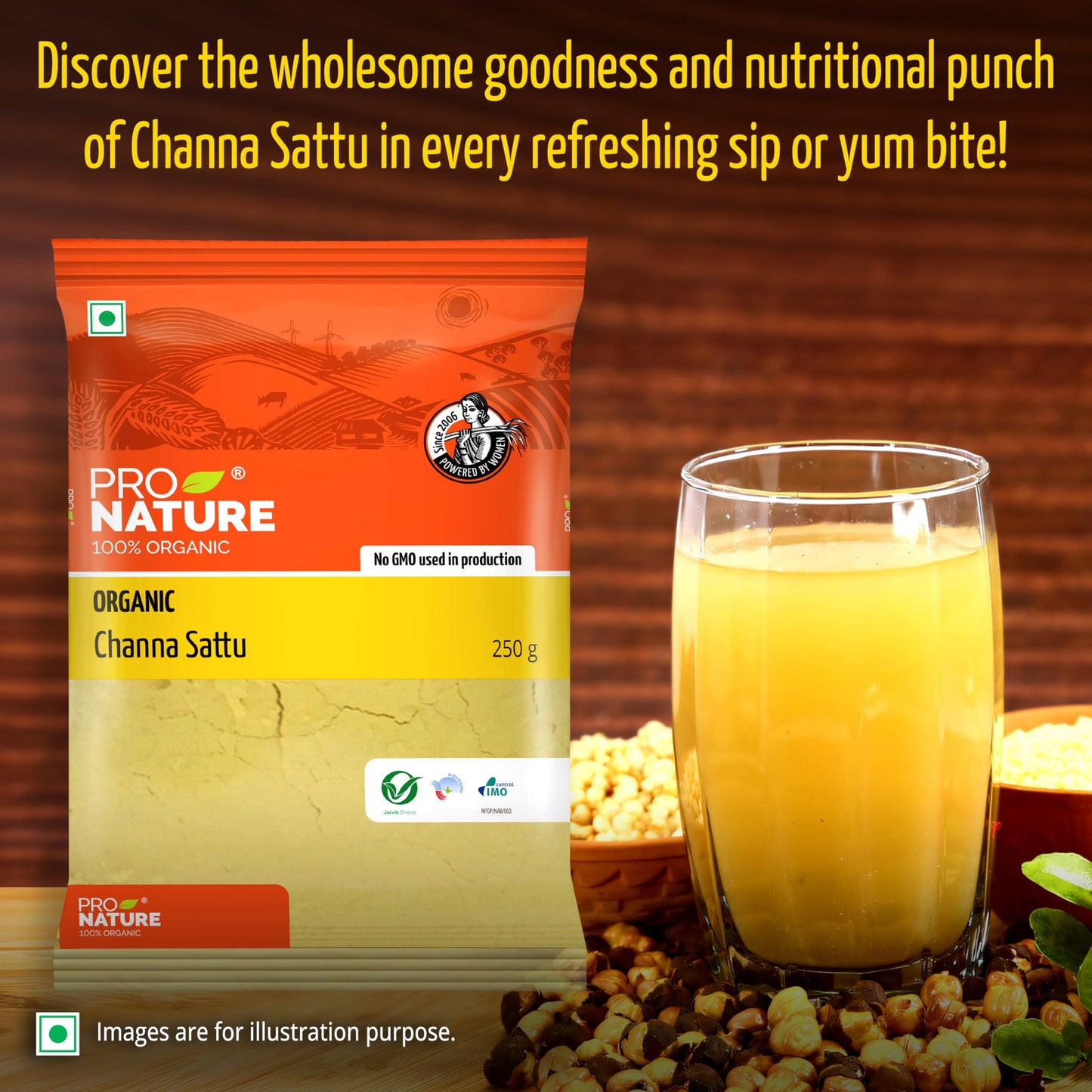 Pro Nature 100% Organic Channa Sattu, 250g