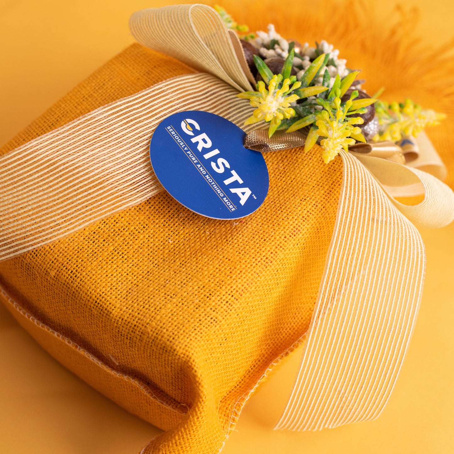 CRISTA Earthy Spice Potli - Yellow| Pack of 4| Diwali Gift| Pure Spice Gifting: 375 gms