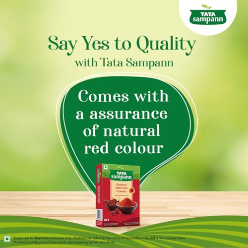 Tata Sampann Kashmiri Red Chilli Powder with Natural Oils, 100g, Kashmiri Lal Mirch Powder, With Exclusive Recipe
