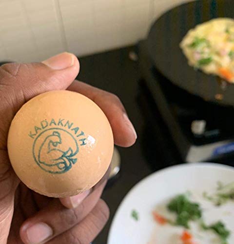 Kadaknath Low Cholesterol, Natura Eggs for Protein|Pack of 12