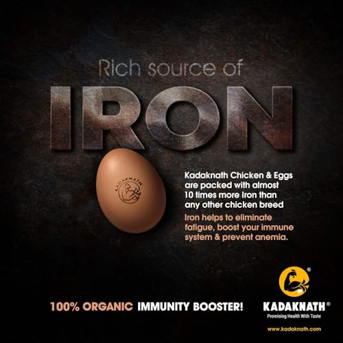 Kadaknath Low Cholesterol, Natura Eggs for Protein|Pack of 12