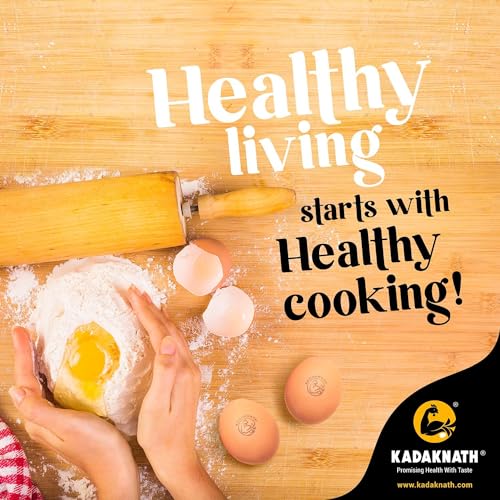 Kadaknath Low Cholesterol, Natura Eggs for Protein|Pack of 12