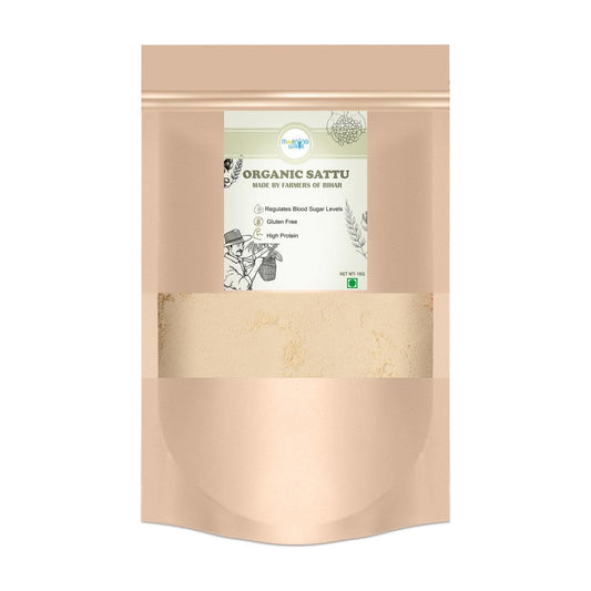 MORNINGWALE - Sattu Powder | Gluten Free Roasted Black Chana Flour | 100% Natural & Gluten Free Chana Sattu | Channa Sattu Roasted Gram Atta Flour 1Kg