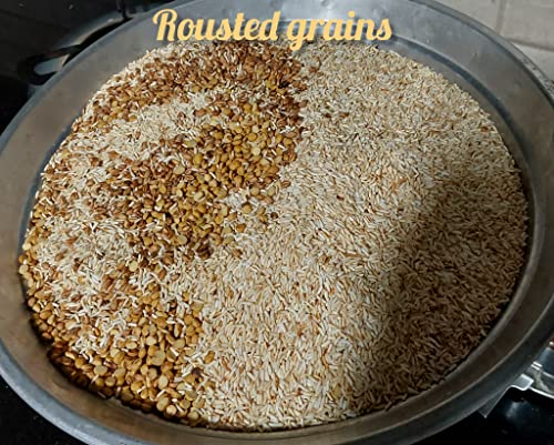 grains Bowl Hand Roasted multi grains health mix powder for Kids and Adults (NO COOKING NEEDED) Roasted Cereals & Pulses Powder, Chatua, Sathu maavu, Porridge Mix (Cardamom/Elaichi Flavour, 1 kg)