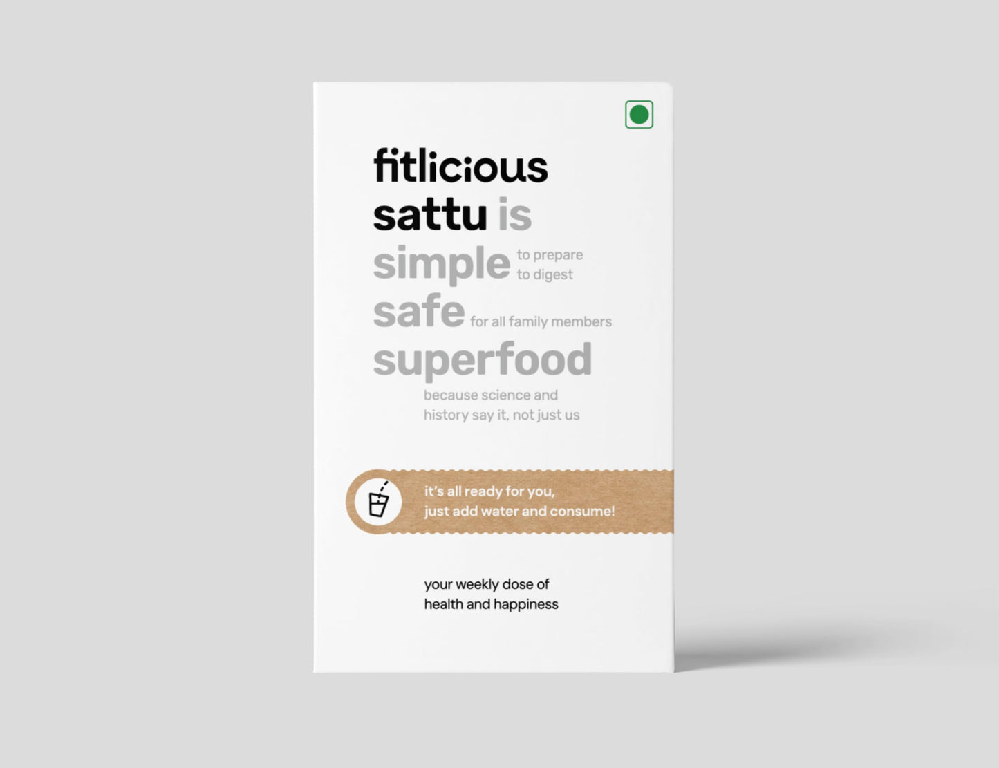 Fitlicious Sattu Powder - Gluten-Free Roasted Gram Flour, Moringa Sattu Fiber-Rich Sattu Drink Powder (Pack of 7, 40g Each)