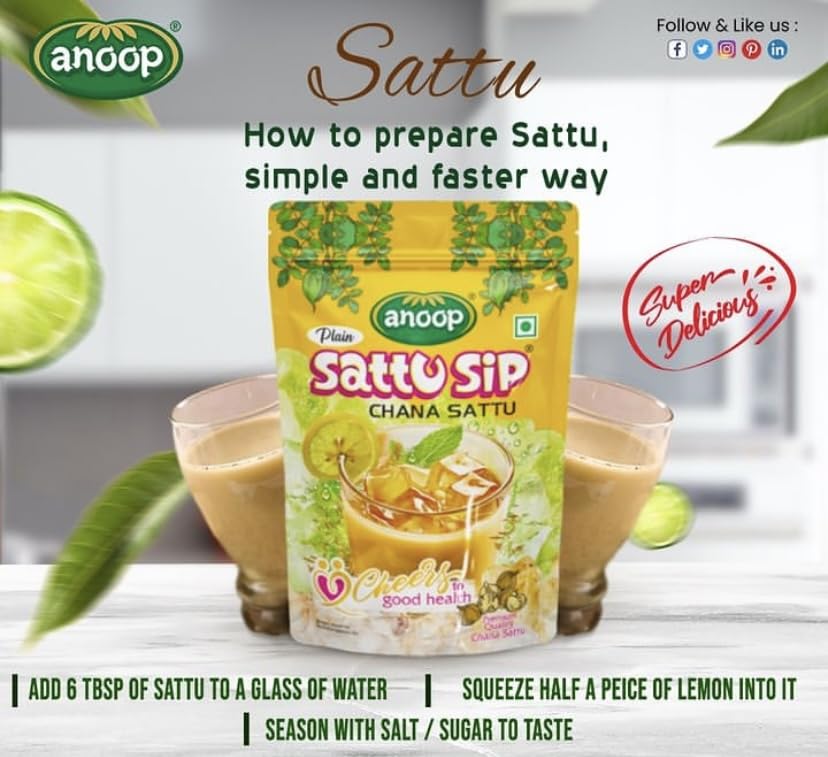 Anoop Sattu (Channa Sattu Sip) (500gms*4) Pack of 4 (2kg)