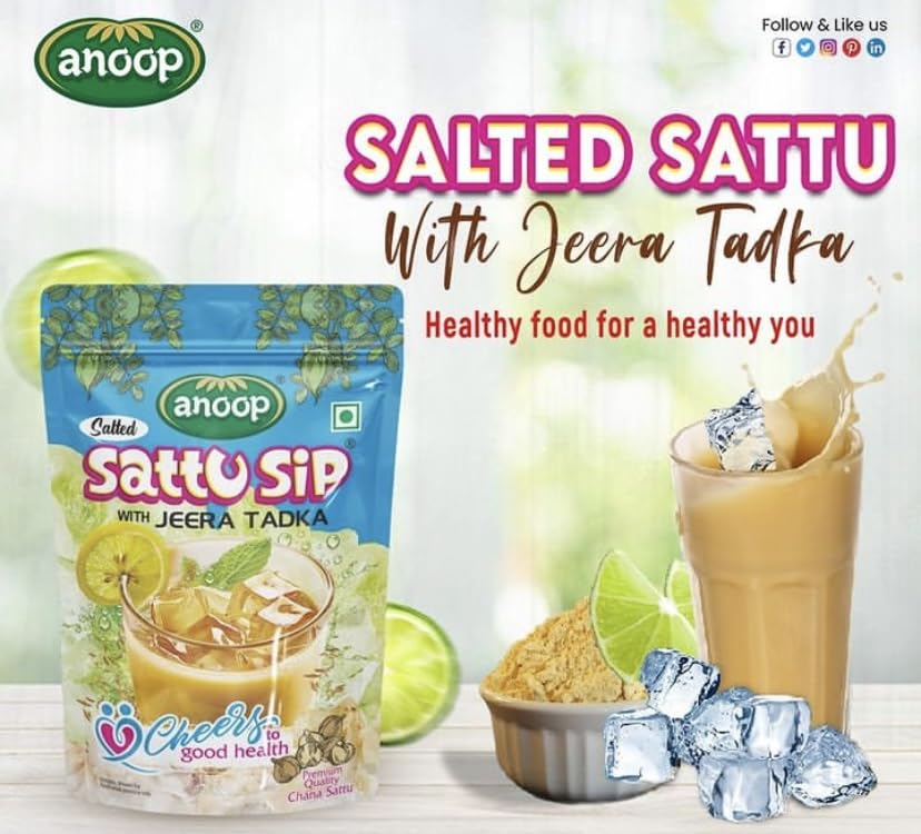 Anoop Sattu Sip (500gms*4) Pack of 4 (2kg) (Salted With Jeera Tadka)