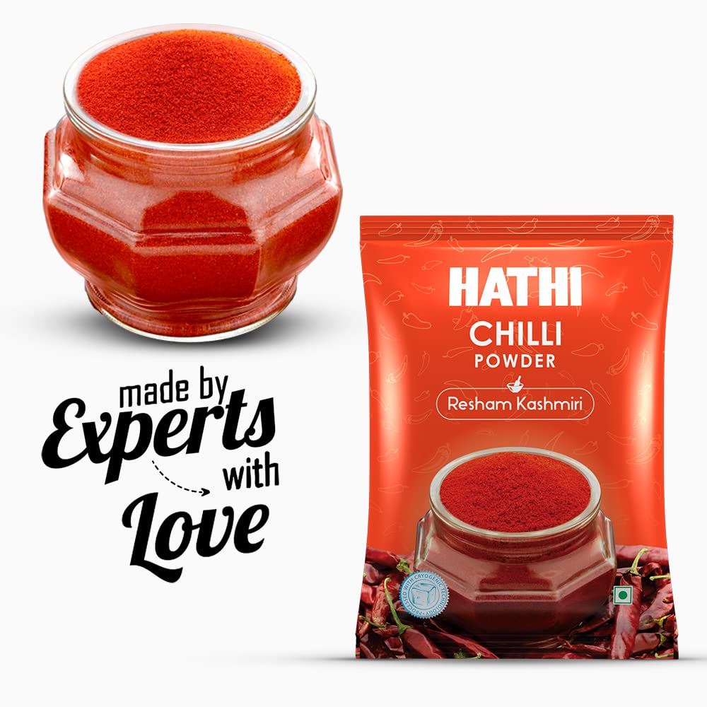 HATHI MASALA Chilli Powder Resham Kashmiri Dandicut.(500 Gram)