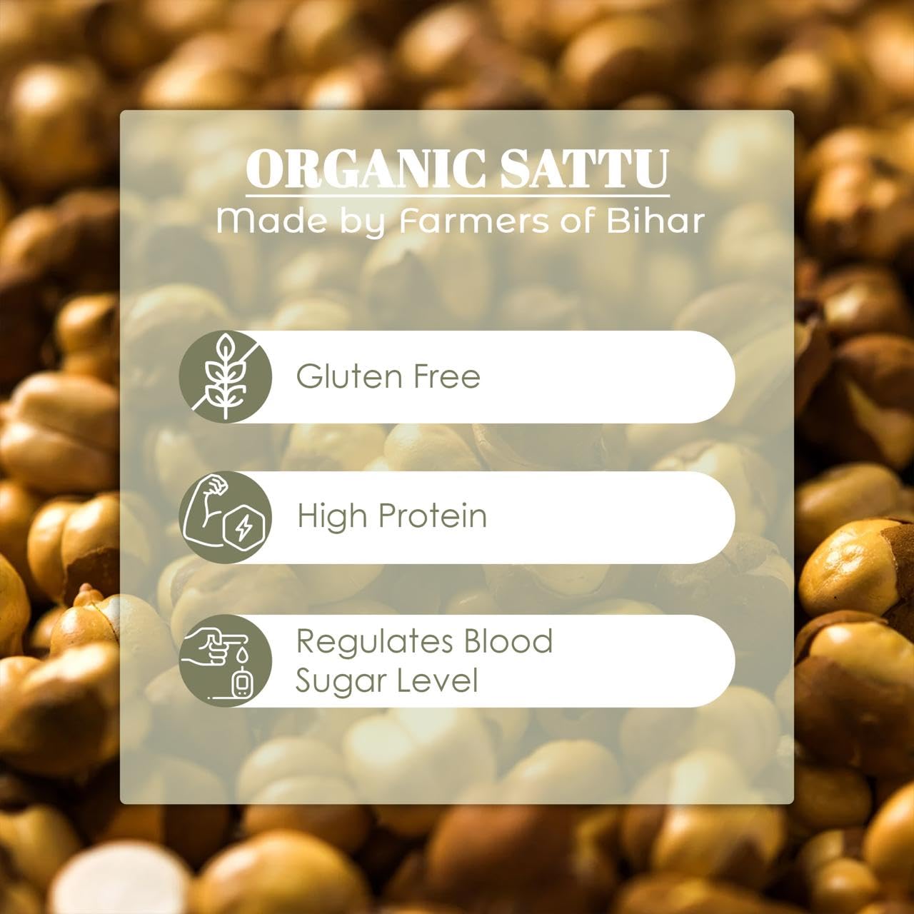 MORNINGWALE - Sattu Powder | Gluten Free Roasted Black Chana Flour | 100% Natural & Gluten Free Chana Sattu | Channa Sattu Roasted Gram Atta Flour 1Kg