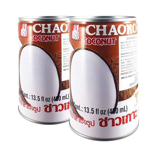 Chaokoh Coconut Milk, 400ml, Pack of 2