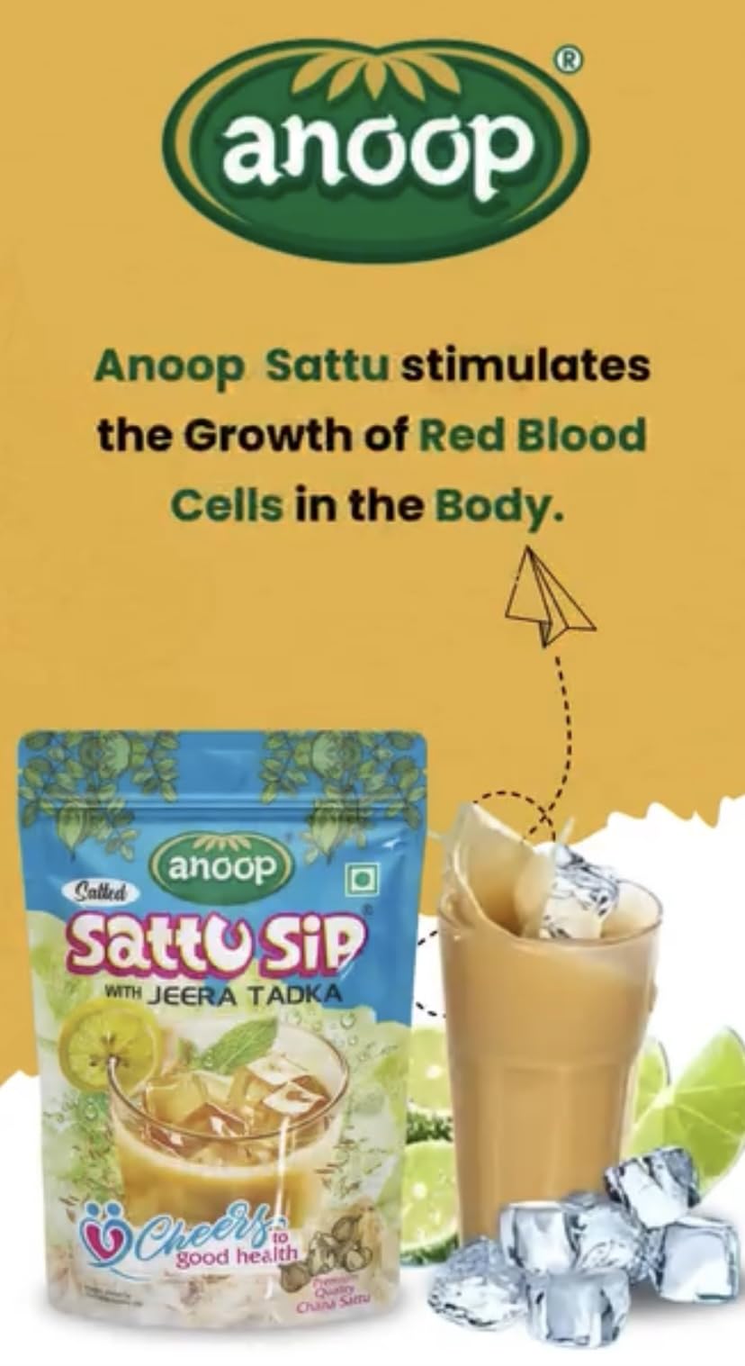 Anoop Sattu Sip (500gms*4) Pack of 4 (2kg) (Salted With Jeera Tadka)
