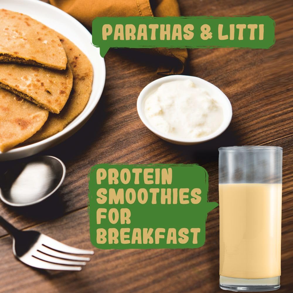 Manna Sattu Atta 1Kg 100% Channa Sattu Roasted Gram Atta Flour (500 X 2 Packs)