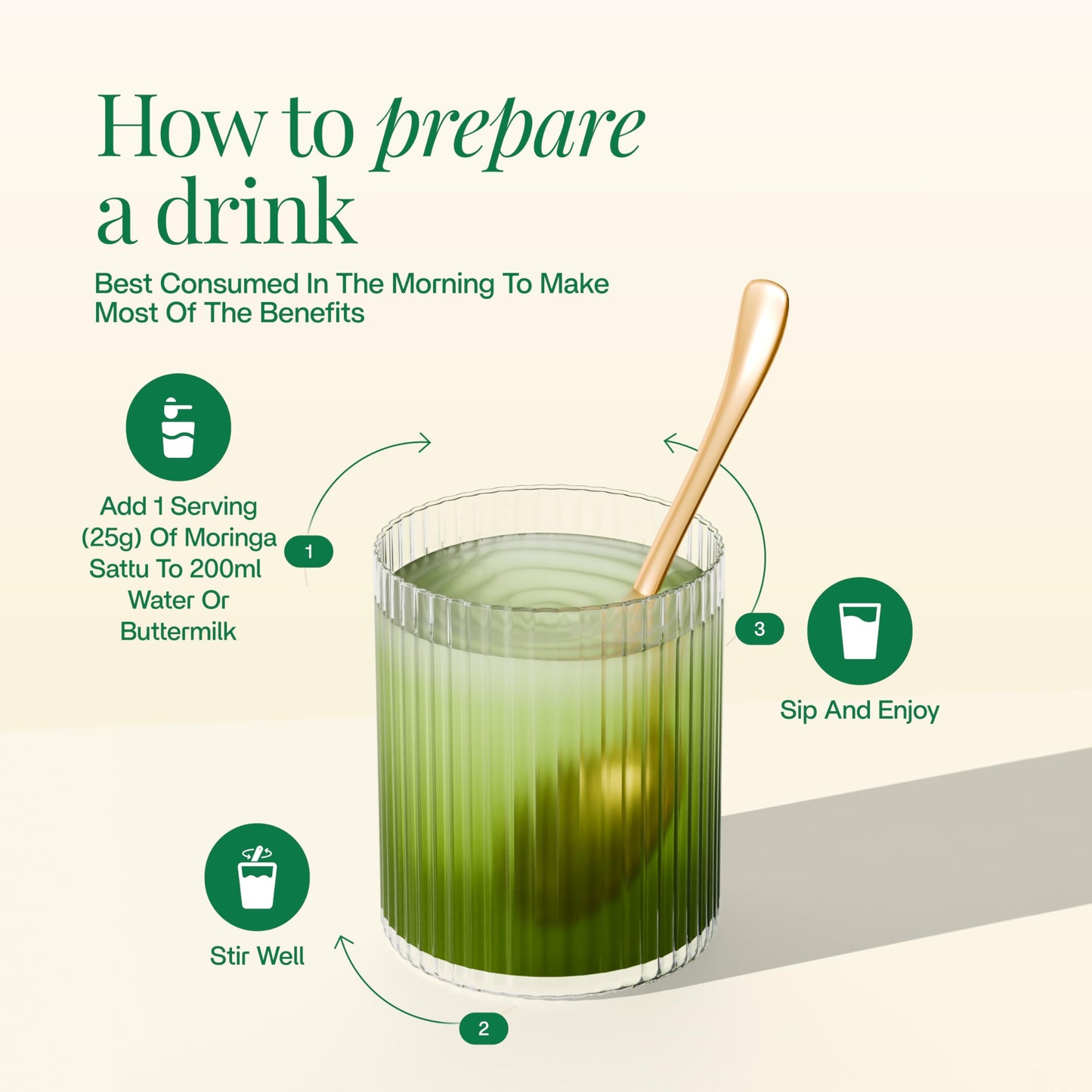 Maadico Moringa Sattu Protein Powder, 500 Gms | 4.7G Protein, 90.8G Carbs, 3.3G Fat Per 100G | Boosts Stamina, Endurance, Energy | Plant Protein Powder For Lean Muscle Mass & Weight Management |