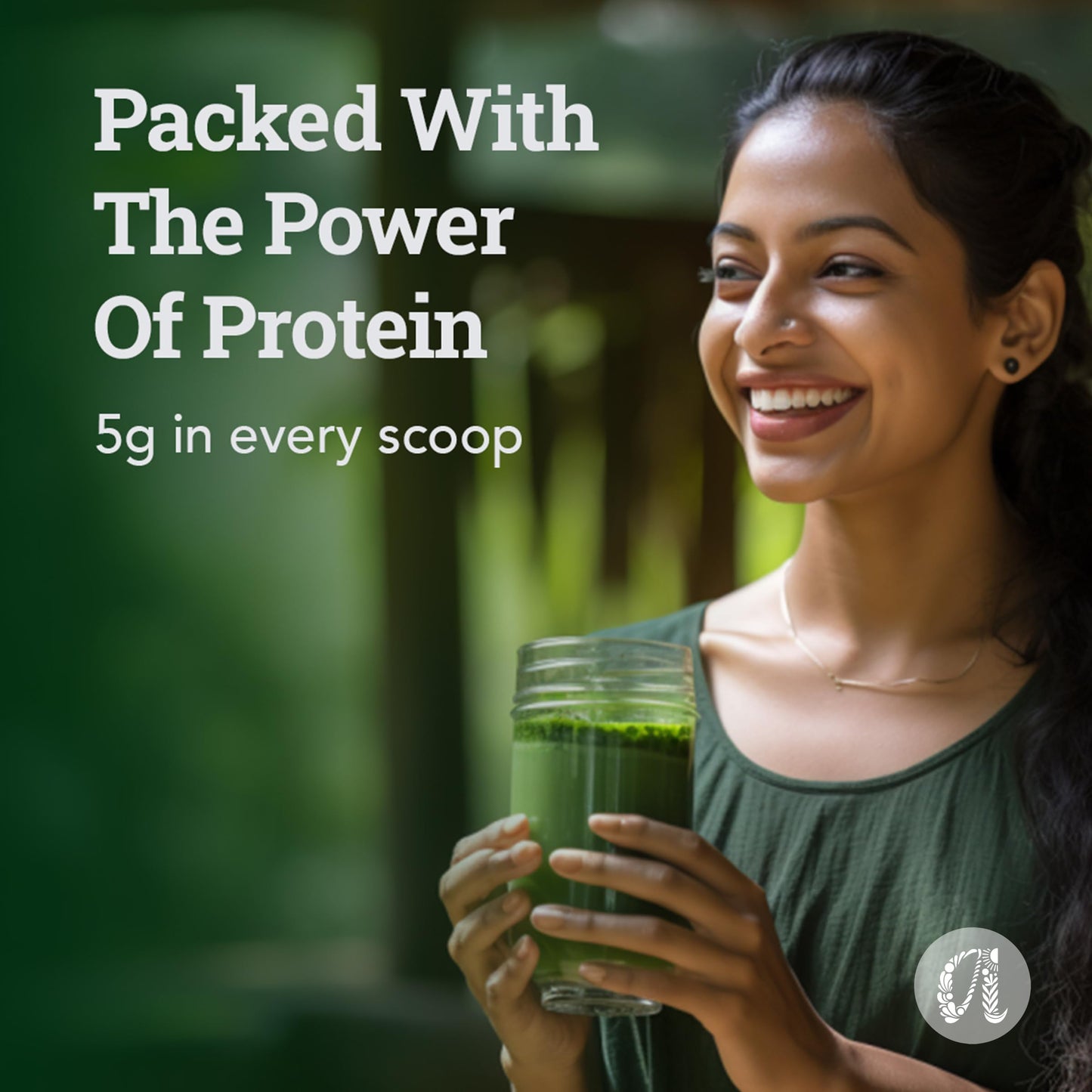 Anveshan Moringa Sattu Drink Mix - 300g | Chana Sattu Protein Powder | Drink | 8 Vitamin and Fibre Rich Nutrition Drink