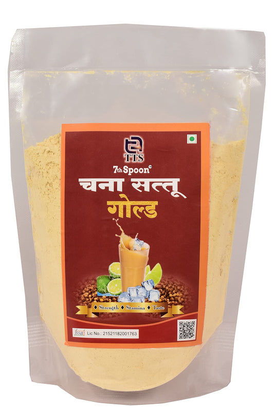 7th Spoon Rosted Chana Sattu Gold Pure, Tasty Flour and Delicious Masaledar Chana Sattu 1Kg.
