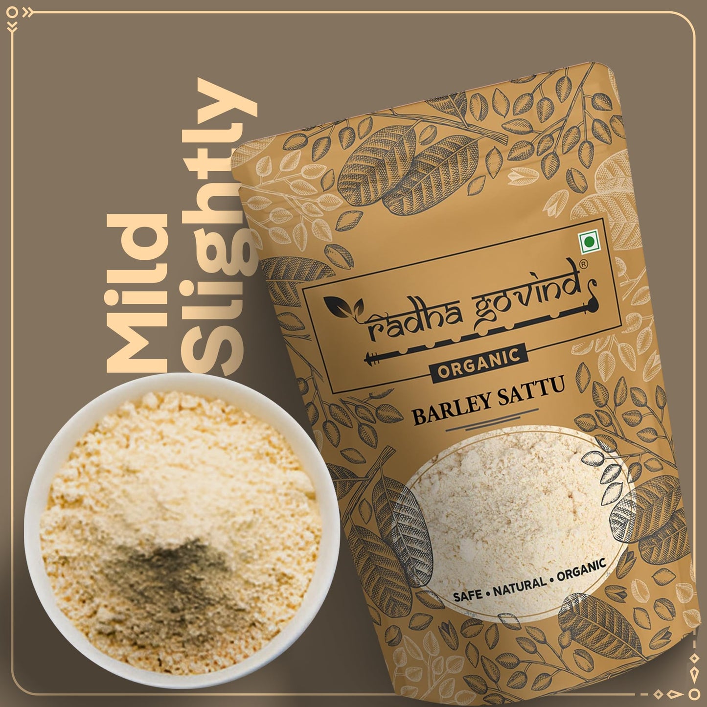 Radha Govind Organic Jau Sattu Flour | Fiber-Rich Sattu, 1000 Gram