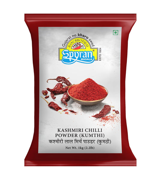 Spyran Kashmiri Red Chilli Powder, Lal Marchu Powder, 100% Natural and No Preservatives & Color 1kg