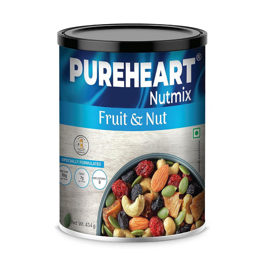Pureheart Nutmix Nuts and Dry Fruits Combo (454 gm), Natural Premium Mix Nuts (Cashews, Almonds, Raisins, Cranberries) - Delicious & Crunchy Dry Fruits Panchmeva