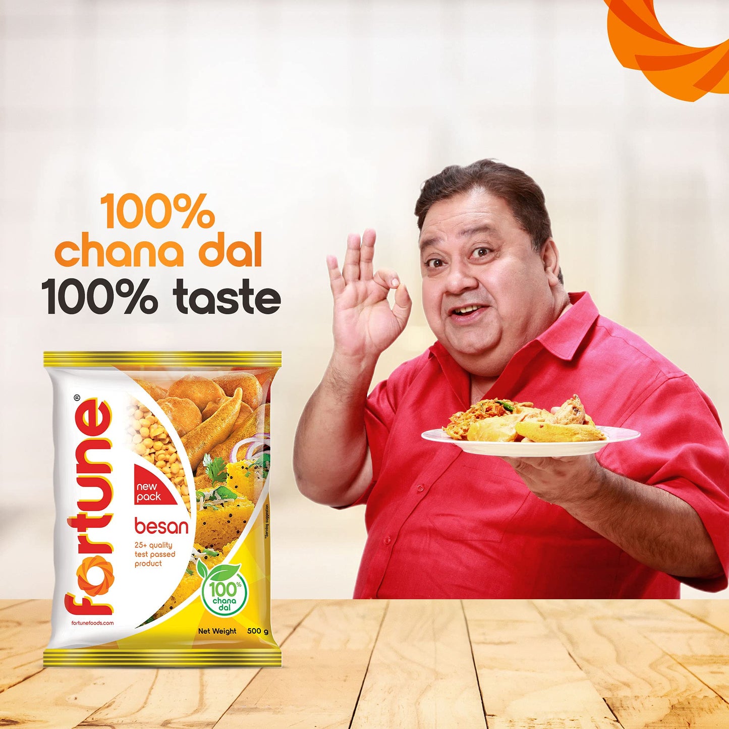 Fortune Chana Besan, 100% Chana Dal 100% Taste, 500 g